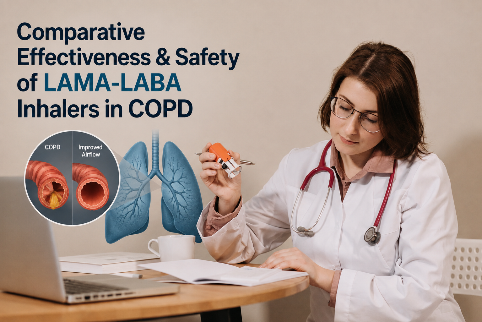 Comparative Effectiveness & Safety of LAMA-LABA Inhalers in COPD
